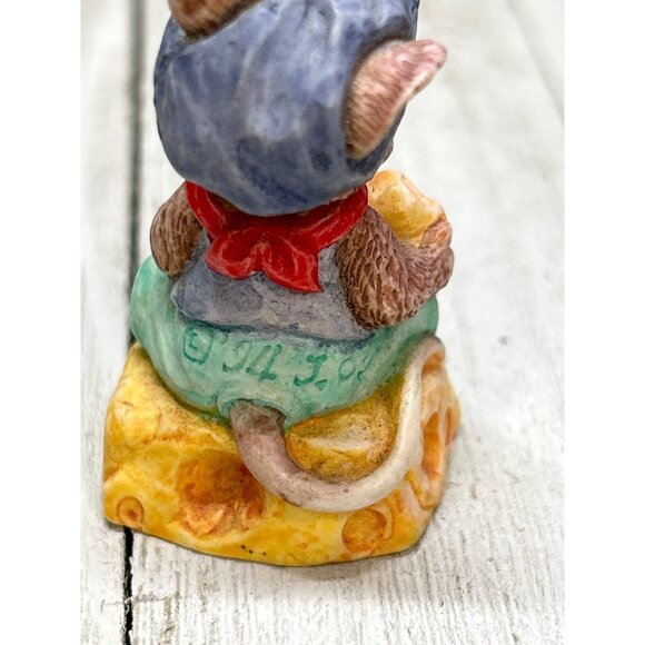 Vtg 3 Resin Figurines Rabbit, Mouse and Elephant about  2” tall 94 - Picture 8 of 10